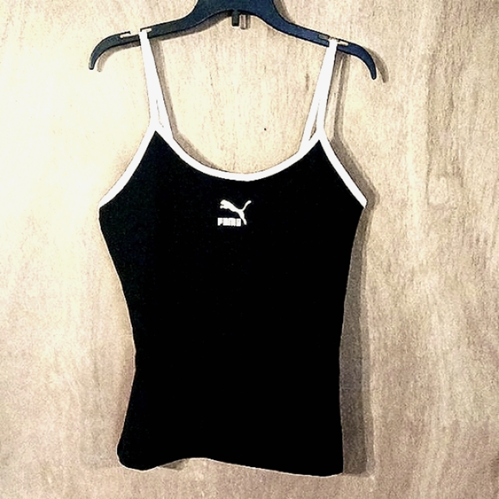 NWT Puma Logo Tank Top•Size Small•Black & White Graphic Tank